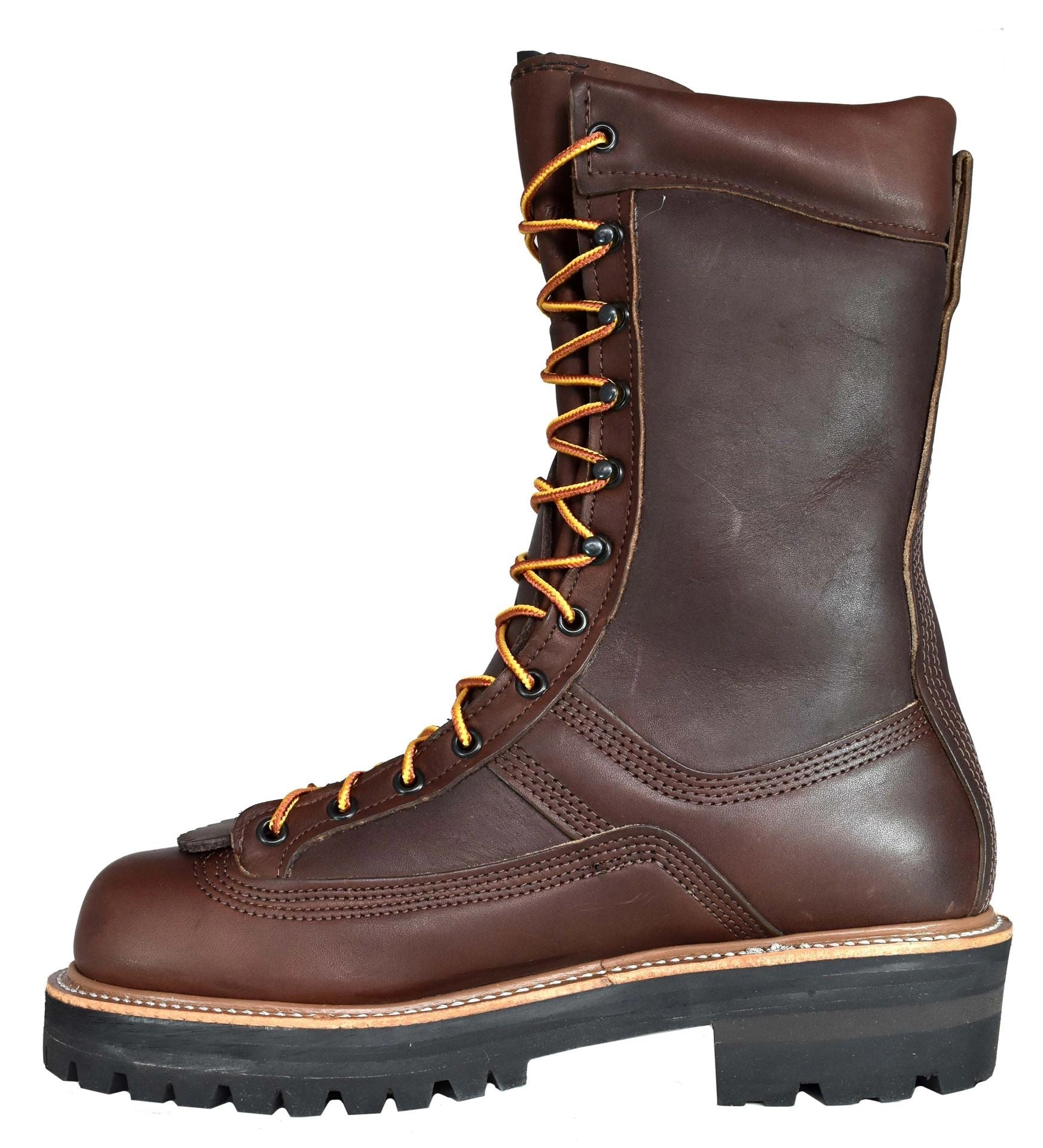 Luxe leren Powerline-schoenen, 10 inch, platte neus: onweerstaanbare kwaliteit en stijl voor de moderne man.